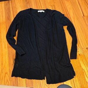 LOFT Black Open-Front Cardigan